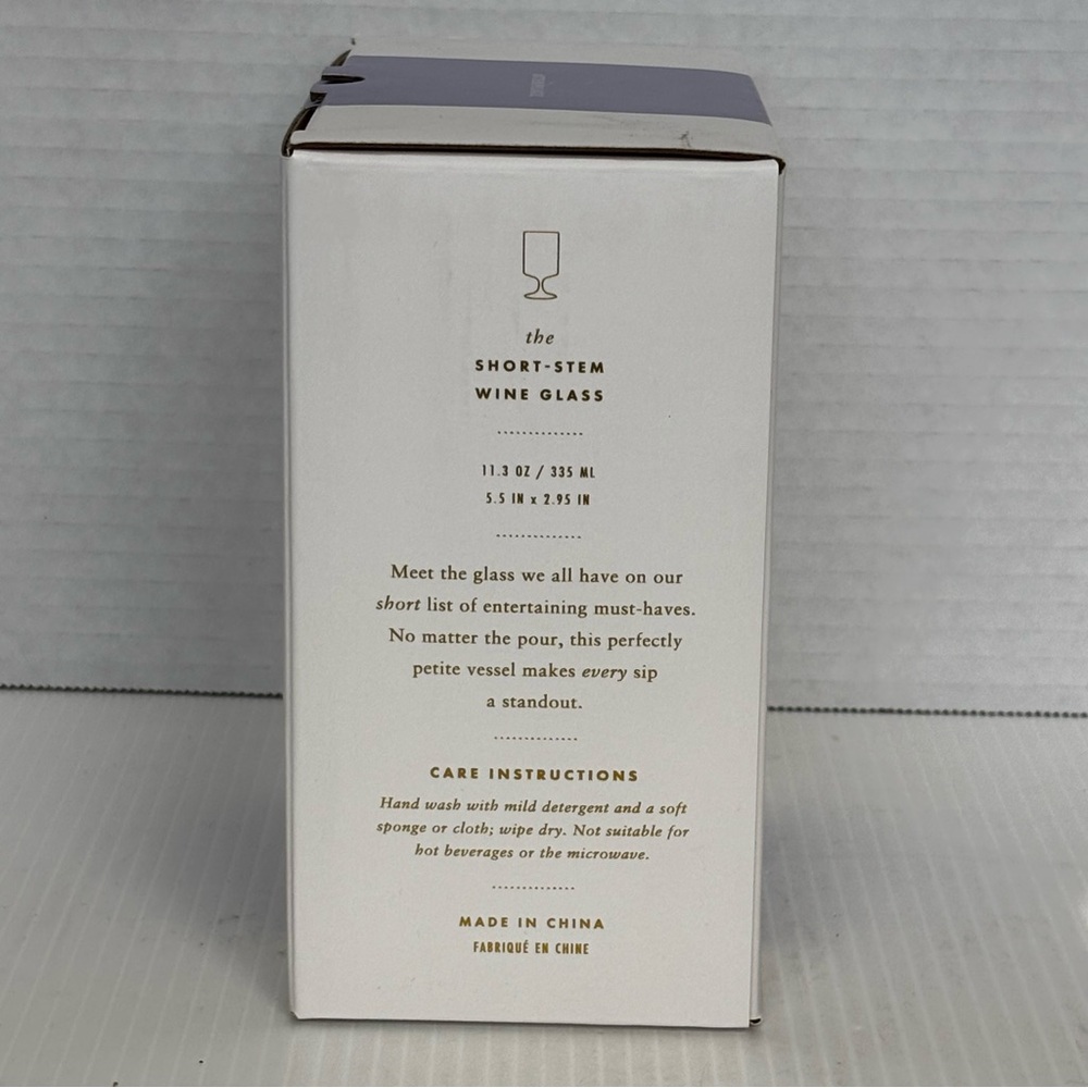 Anthropologie The Morgan Collection Lilac ShortWine Glasses Set of 2 New in Box - Picture 5 of 9